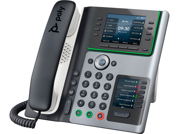 Poly Edge E450 IP Phone and PoE-enabled Poly Edge E450 IP Phone and PoE-enabled